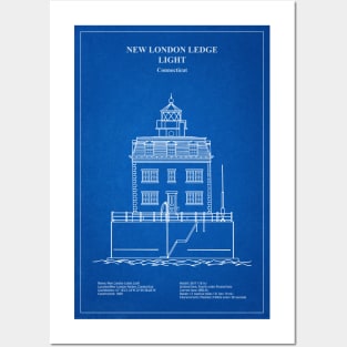 New London Ledge Lighthouse - Connecticut - AD Posters and Art